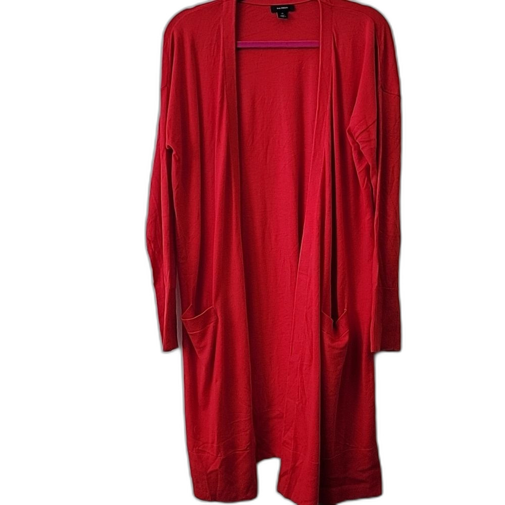 Halogen Cashmere Knit Cardigan Red Size XL Quiet Luxury